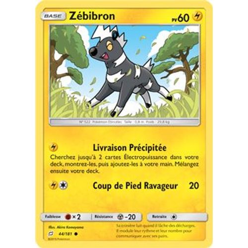 Carte Pokémon - Zébibron - 44/181 - Duo De Choc