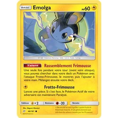 Carte Pokémon - Emolga - 46/181 - Duo De Choc