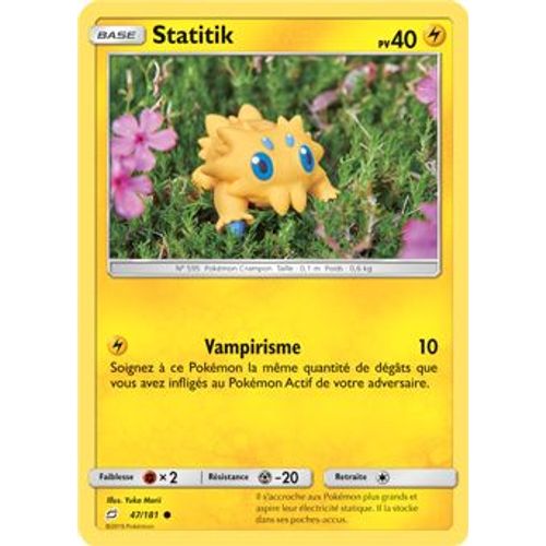 Carte Pokémon - Statitik - 47/181 - Duo De Choc