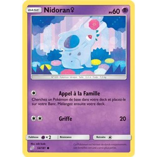 Carte Pokémon - Nidoran ♀ - 54/181 - Duo De Choc