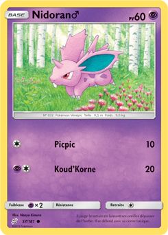 Carte Pokémon - Nidoran ♂ - 57/181 - Duo De Choc