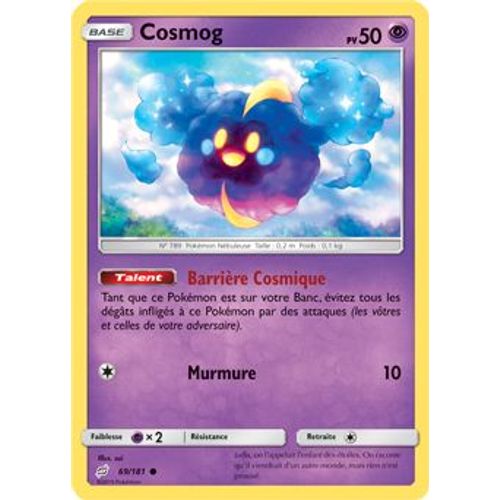 Carte Pokémon - Cosmog - 69/181 - Duo De Choc