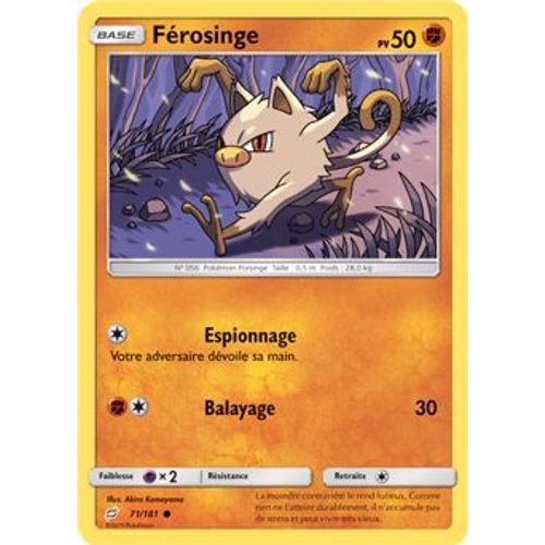 Carte Pokémon - Férosinge - 71/181 - Duo De Choc