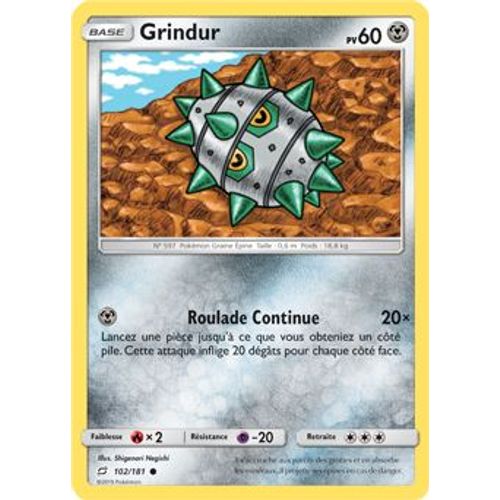 Carte Pokémon - Grindur - 102/181 - Duo De Choc