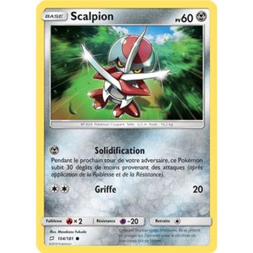 Carte Pokémon - Scalpion - 104/181 - Duo De Choc