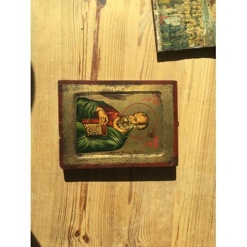 Icone Russe Peinture Sur Bois Saint Iwan (Jean Le Prêcheur)