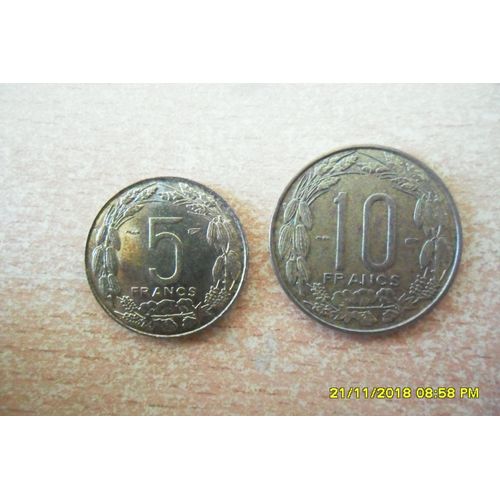 Lot De Deux Monnaies Du Cameroun/5 Francs 1958 En Sup.Et 10 Francs 1958 En Ttb+