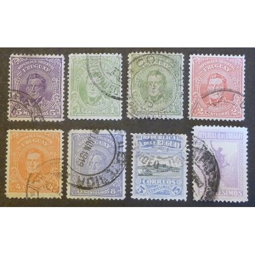 Uruguay Oblitéré Y Et T N°188 B Et + Lot De 8 Timbres De 1912-21