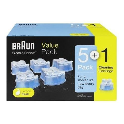 Pack de 6 Cartouches de nettoyage Braun CCR 5+1 Clean & Renew