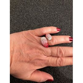 Bague Louise Rouge Swarovski Neuve Authentique T 55