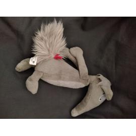 Peluche Loup Gris Foncé Clair Auzou - Coeur de Doudou