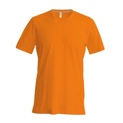 T-Shirt Manches Courtes Col V - K357 - Orange - Homme