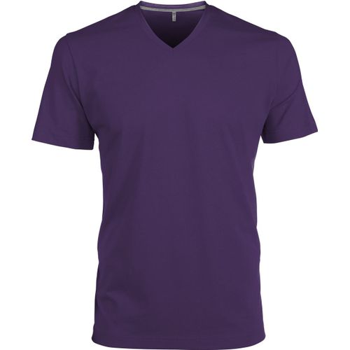 T-Shirt Manches Courtes Col V - K357 - Violet - Homme