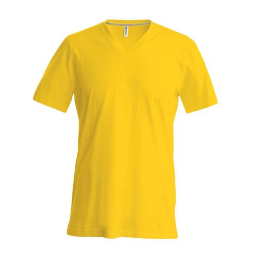 T-Shirt Manches Courtes Col V - K357 - Jaune - Homme