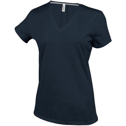 T-Shirt Manches Courtes Col V - K381 - Gris Fonc? - Femme