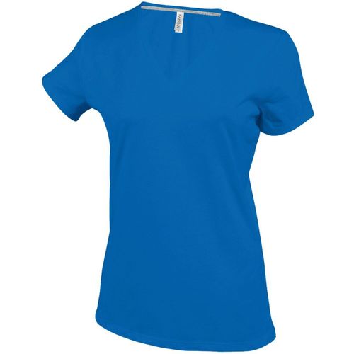 T-Shirt Manches Courtes Col V - K381 - Bleu Roi - Femme