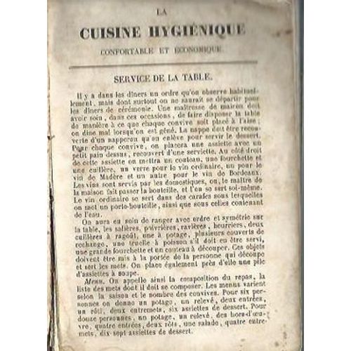 La Cuisine Hygiénique, Économique Et Confortable