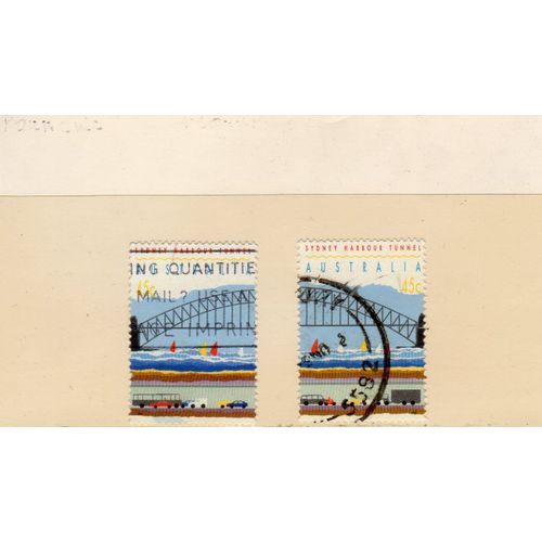 Timbres-Poste DAustralie (Ouverture Du Tunnel De Liaison Du Port De Sidney)