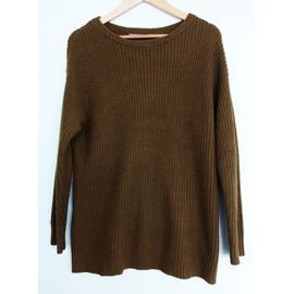 Pull Marron. Coupe Large. 3 Suisses Collection. Acrylique. Polyamide. Taille 36