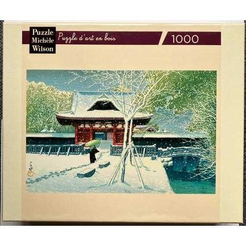 Puzzle Michèle Wilson 1000 Pièces "Le Parc Shiba Sous La Neige" De Kawase