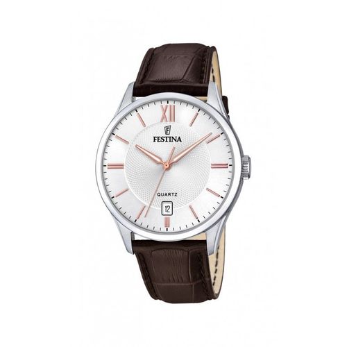 Festina Cabellero Montre Homme Acier Cuir Marron F20426/4
