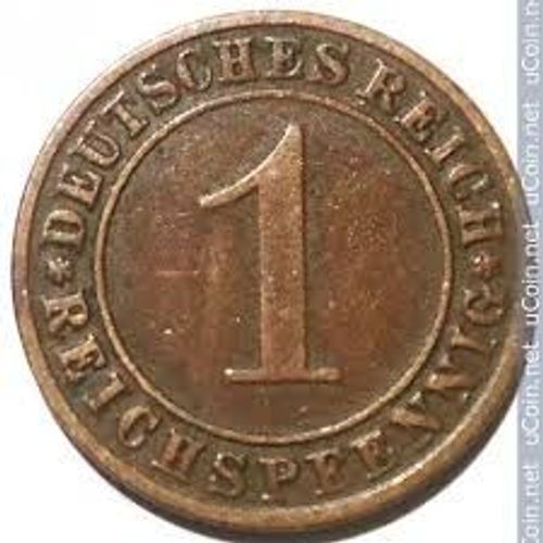 Allemagne ( Reich) = Pièce De 1 Pfennig, Année 1927, Avec Lettre E, En Bronze