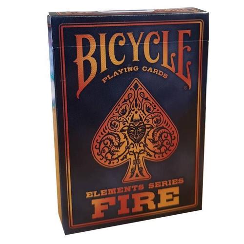Bicycle "Fire" - Jeu De 56 Cartes Toilées Plastifiées - Format Poker - 2 Index Standard