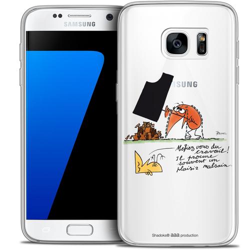 Caseink - Caseink Coque Housse Etui Pour Samsung Galaxy S7 [Licence Officielle Collector Les Shadoks® Design Le Travail - Souple - Ultra Fin - Imprimé En France]