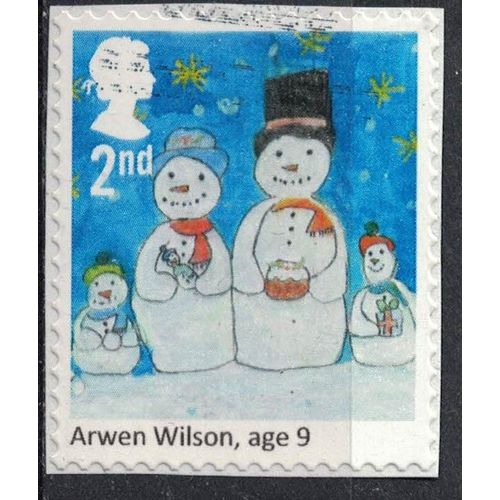 Royaume Uni 2017 Oblitéré Used Dessin Snowmen Arwen Wilson Bonhommes De Neige Su