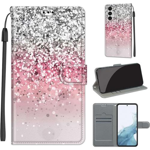 Coque Pour Samsung Galaxy S23, Etui Portefeuille Samsung Galaxy S23, Protection Etui À Rabat Housse En Cuir Pu Antichoc Avec Fermoir Magnétique Pour Samsung Galaxy S23