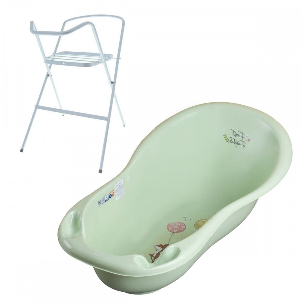 Baignoire Bebe Avec Thermometre Vert Forest 102 Cm Pied Rakuten