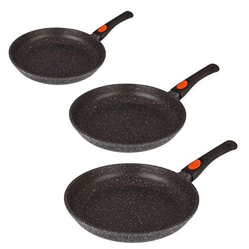 Amberg® 0008019 Set De 3 Poêles, Fonte D'aluminium, 28 Cm