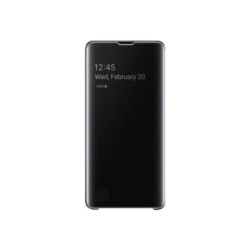 Samsung Clear View Cover Ef-Zg973 - Étui À Rabat Pour Téléphone Portable - Noir - Pour Galaxy S10, S10 (Unlocked), S10 Enterprise Edition