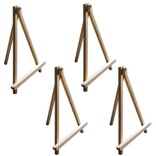 Set De 4 Chevalets En Bois Artistes Par Belle Vous - Trépieds Chevalets Dessus De Table Pour Porter Des Toiles D'arts - Verrouillage À Vis Réglable - Pliable Pour Un Rangement Facile - Dessin, Aquarel