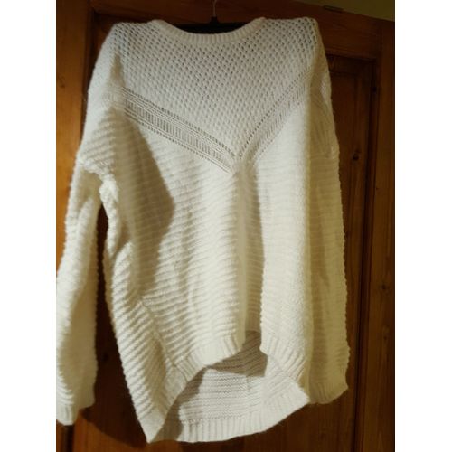Pull Blanc À Maille Ajouré Pimkie