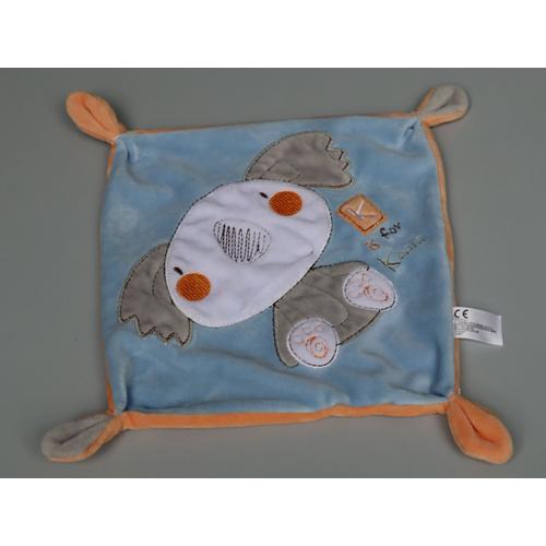 Doudou Koala Plat Bleu Orange Nicotoy