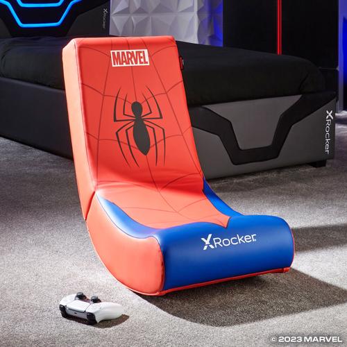 X-Rocker - Siège De Jeu Video Rocker Marvel Officiel Édition Spider-Man Icon - Pour Enfants De 6 À 12 Ans