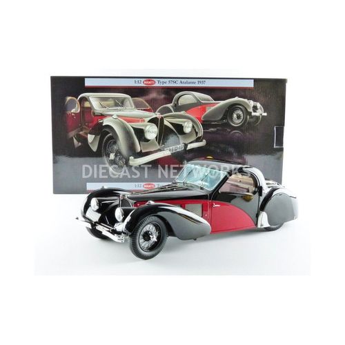 Bauer - 1/12 - Bugatti Type 57c Atalante - 1937 - 7828z75_Red/Black-Bauer - 1/12