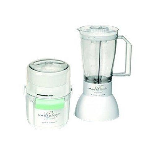 BOB-HOME 2703 Magic Chopper & BLENDER 2in1 - Hachoir mixeur - 400 ml - 750 Watt - blanc/vert