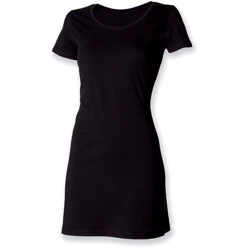 Robe T-Shirt Coton - Sk257 - Noir - Femme