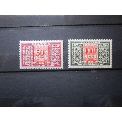 Monaco. Timbres Taxe. N°38a Et 39 (1946-1957)