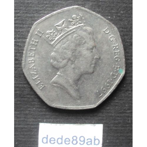Royaume-Uni.. Pièce De Fifty 50 Pence 1997 . Elisabeth I I .