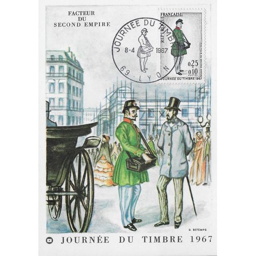 Carte Postale 1er Jour Journée Du Timbre 1967 À Lyon