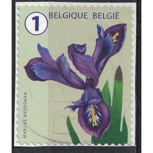 Belgique 2016 Oblitéré Rond Used Flower Fleur Iris Su