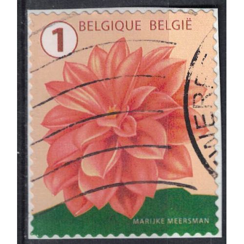 Belgique 2016 Oblitéré Used Fleur Flower Dahlia Su