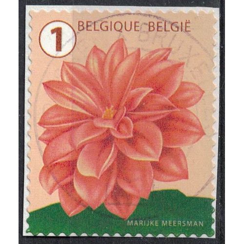 Belgique 2016 Oblitéré Used Fleur Flower Dahlia Su