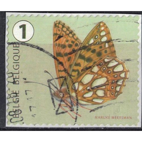Belgique 2014 Oblitéré Used Papillon Butterfly Issoria Lathonia Petit Nacré Su