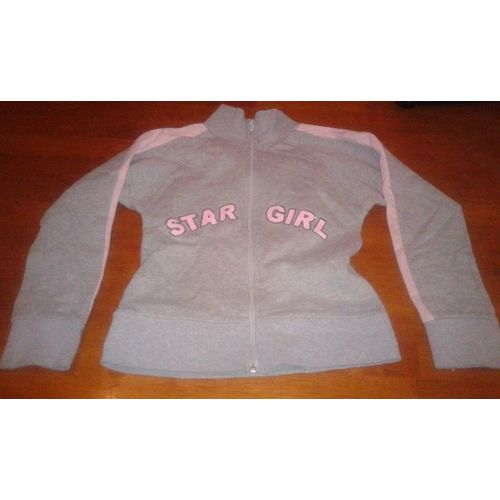 Gilet Gris Et Rose Star Girl Taille 8 Ans
