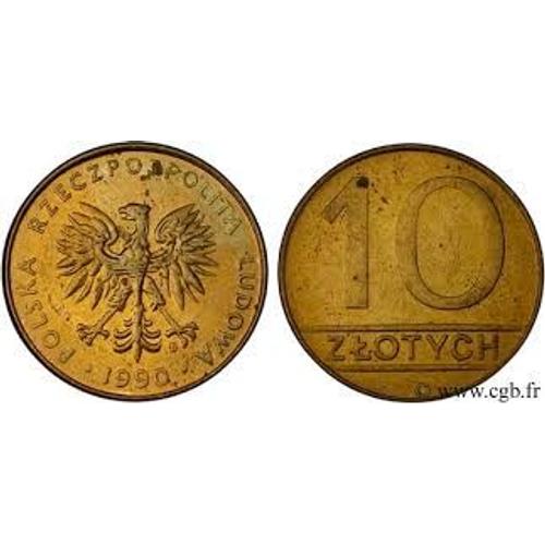 Pologne = Pièce De Monnaie De 10 Zlotych, Année 1990, En Bronze - Aluminium