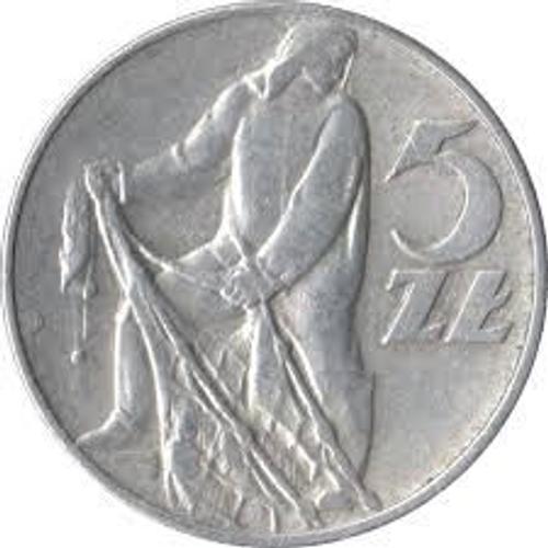 Pologne = Pièce De Monnaie De 5 Zlotych, Année 1959, En Aluminium